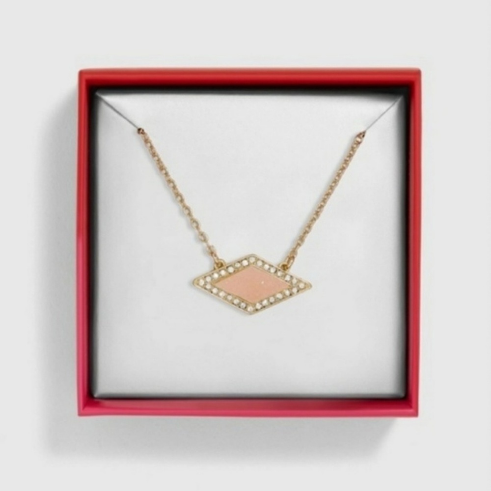 BaubleBar Druzy & Pave Crystal Necklace